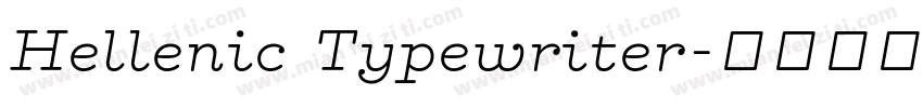 Hellenic Typewriter字体转换